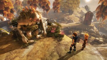 Brothers A Tale Of Two Sons Boys Next To Creature