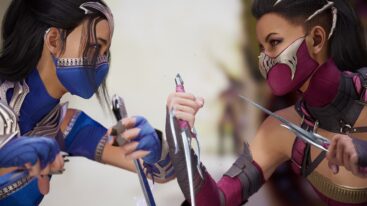 Mortal Kombat 1 Two Ninja Women Fighting