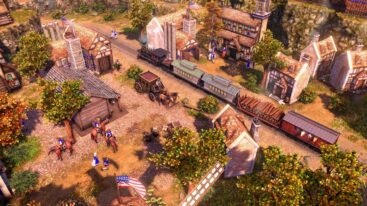 Age Of Empires 3 Railroad In Town With Buildings
