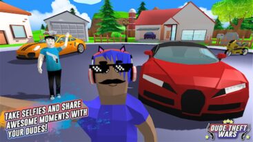 Dude Theft Wars Blocky People Near Car In Neighborhood