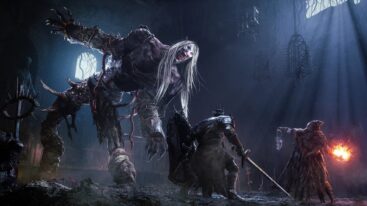 Lords Of The Fallen Monster Against Main Player And Helper