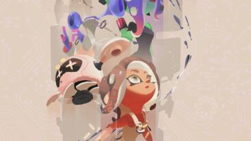 Splatoon 3 Monochrome Banner With Girl And Robot