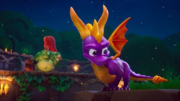 Spyro Looking Down With Wings At Night
