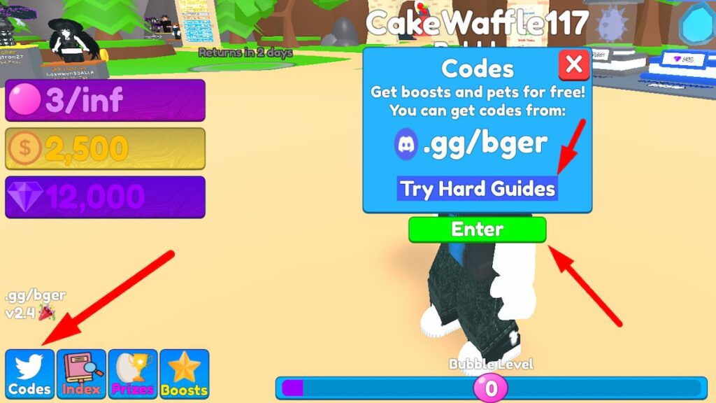 How To Redeem Codes In Bubble Gum Emperor Roblox