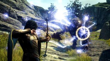 Dragons Dogma 2 Archer Shooting Electric Arrows At Monster