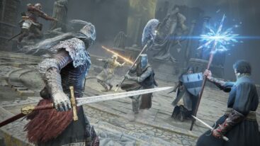 Elden Ring Team Of Warriors Fighting Others