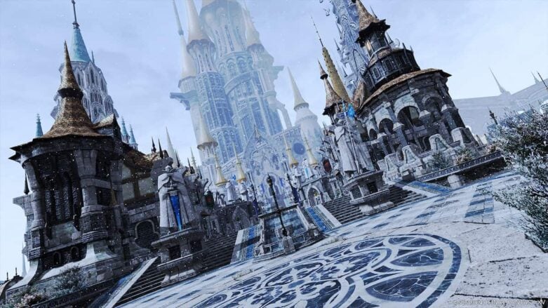 Castillo nevado de Final Fantasy XIV