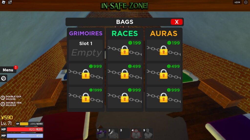 Grimoires Era Showing Storage Slots In Old Church