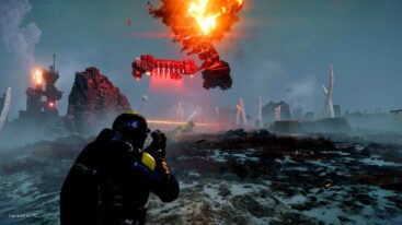Helldivers 2 Ship Blowing Up In Front Of Player