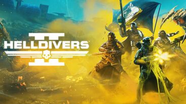 Helldivers 2 Soldiers Shooting And Holding Flag Near Gas