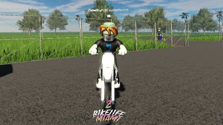 Bikelife Miami 2 Codes January 2026 Try Hard Guides Roblox Bikelife Miami 2 Avatar On A White Bike Near Grass And A Fence 768x432 