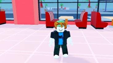 Roblox Burger Store Tycoon Standing In Front Of Tables And Window