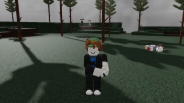 Roblox Slashers Arena Holding My Sword Hilt Ready To Attack In A Forest