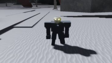 Roblox Type Revenge Black Hollow With Golden Eyes In A White Desert
