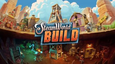 Steamworld Build Logo With Miners Around