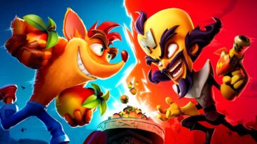 Crash Team Rumble Bandicoot Against Scientist