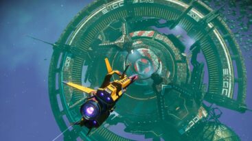 No Mans Sky Space Ship Star Heading To Station