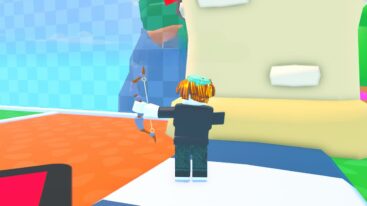 Roblox Bow Simulator Holding A Bow About To Fire