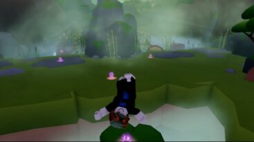 Roblox Godzilla X Kong Jumping Over Gap With Purple Crystal Below