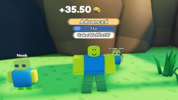 Roblox Noob Evolution Standing On Grass Next To Two Noob Pets