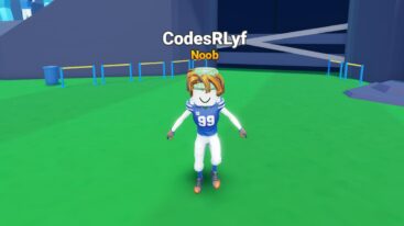 Roblox Touchdown Simulator Standing On A Green Field Wearing Blue Rugby Clothes