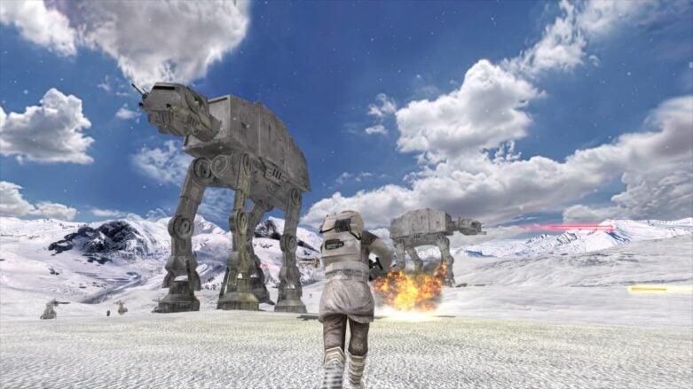 Filmando la colección Star Wars Battlefront Classic en Hoth