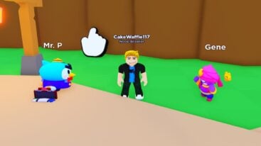 Roblox Brawl Stars Simulator Standing On Grass With Two Pets A Penguin And A Genie