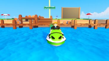 Roblox Port Tycoon 2 Riding A Green Jetski Near Port Island Dock