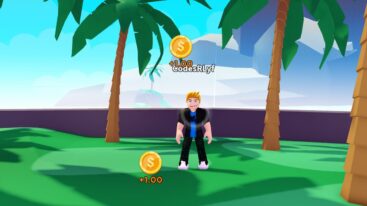 Roblox Tap For Ugc Avatar Near Palm Trees With Coins Floating