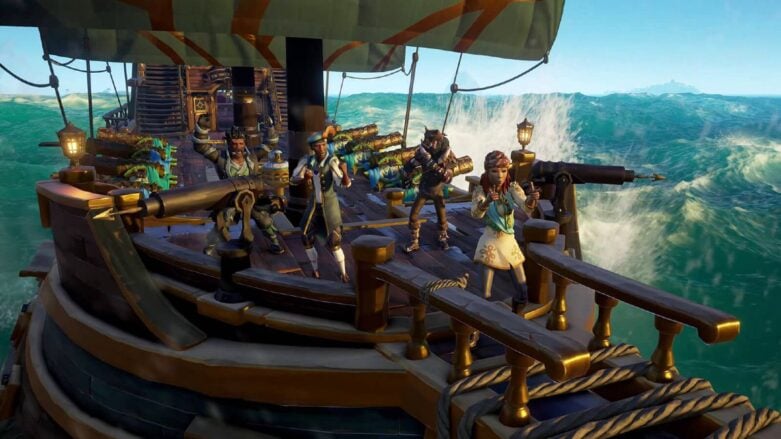 Sea Of Thieves Ship With Crew