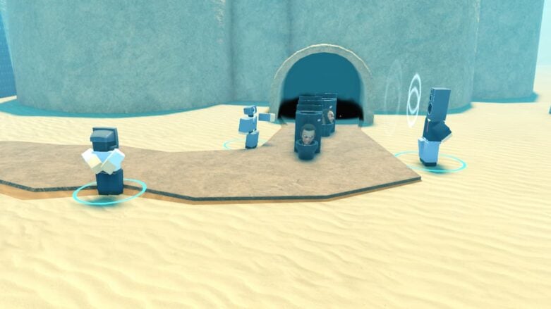 Toilet Defense X Camerman Tower Units Attacking Toilets Following A Path