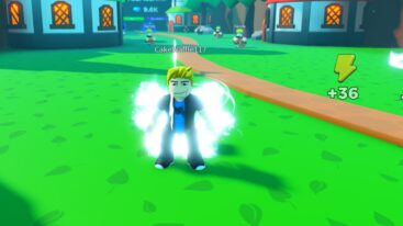 Roblox Anime Extreme Standing On Grass In A Blue Aura