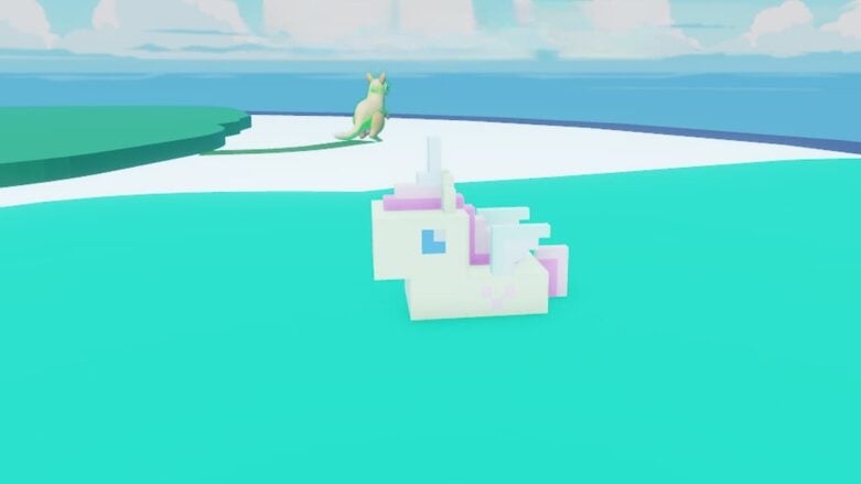 Roblox Color Draw Simulator A Unicorn In Aqua Slime