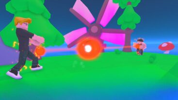 Roblox Power Battle Simulator Fighting Over A Red Enery Ball