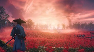 Ghost Of Tsushima Directors Cut Man In Red Field