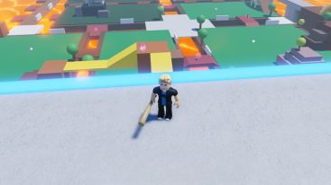 Roblox Allblox Battles Standing With Map Behind