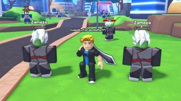Roblox Anime Haven Simulator Standing With Two Pets