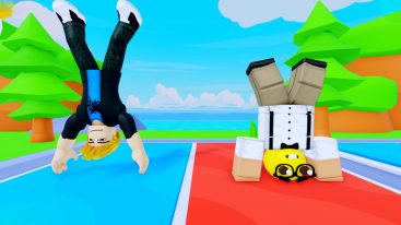 Roblox Handstand Simulator Handstand Battle On Blue Floor Against Nerd On Red Floor