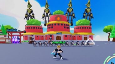 Roblox Ninja World War Standing In Front Of Ninja Army Wth Red Building In Background