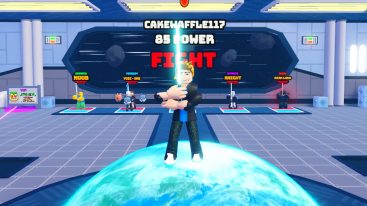 Roblox Saber Battle Simulator Standing On Blue Energy Bubble Holding A Blue Light Saber