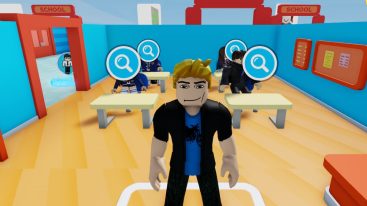Roblox School Tycoon Standing Infront Of Students At Tables