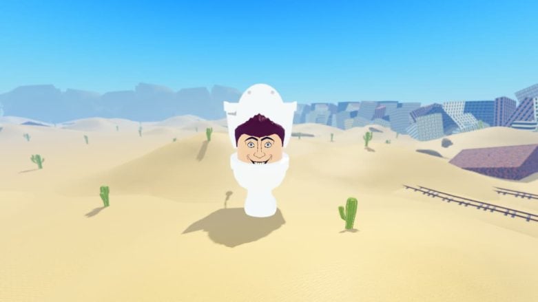 Roblox Toilet Universe A White Toilet With Face Sticking Out