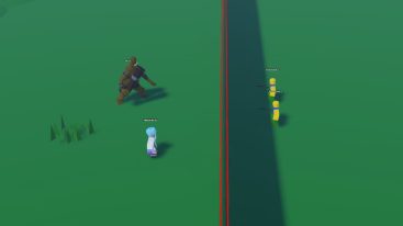 Roblox Battlemania Four Enemies Fighting On Grass