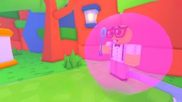 Roblox Bubble Champions A Nerd Wearing Glasses Trapped In A Pink Bubble
