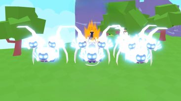 Roblox Punching Simulator X Three Massive White Dragon Pets On Grass