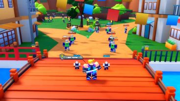 Roblox Weapon Master Battlegrounds Vs Anime Standing On A Bridge