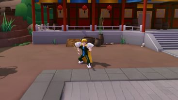 Roblox Kunf Fu Panda Her Showdown Standing Near Oriental House