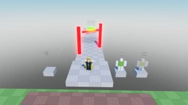 Roblox Obby Rng Standing On Grey Blocks Red Lasers