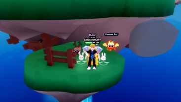 Roblox Rng Combat Simulator Standing On Mini Sky Island With Pets
