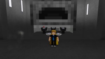 Roblox Skibidi Box Tower Defence Standing In Front Of Glass With Camera Units Behind